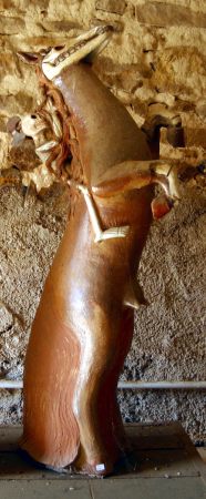 Cavalier macabre, art fantastique d'Emmanuel Buchet, potier sculpteur dans le Cher au pays des sorciers, centre France