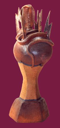 Cobra, art fantastique d'Emmanuel Buchet, potier sculpteur dans le Cher en Berry