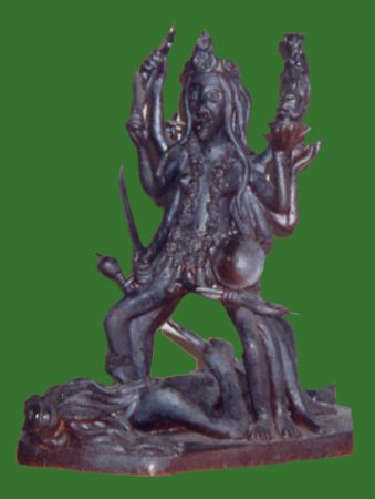 Déesse Kali, art fantastique d'Emmanuel Buchet, potier sculpteur dans le Cher au pays des sorciers, centre France